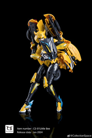 Collection Space CS-01 CS01 Transformable Bishoujo Little Bee (Bumblebee Mecha Girl) 17.5cm / 6.9"