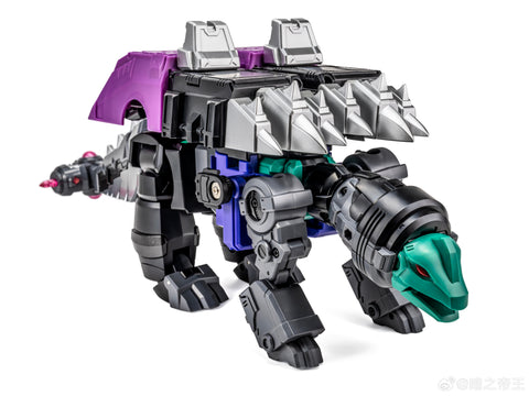 NA Newage H72B H-72B Typhon (Ankylosaurus Dinobot Volcanicus Combiner) New Age SG Shattered Glass Version 16cm / 6.3“
