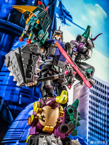 NA Newage H72B H-72B Typhon (Ankylosaurus Dinobot Volcanicus Combiner) New Age SG Shattered Glass Version 16cm / 6.3“