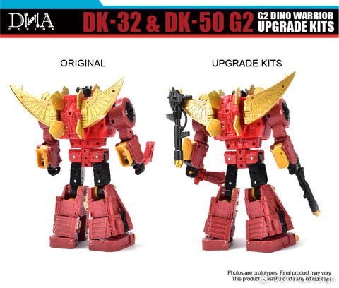 DNA Design DK-32 & DK-50 DK32&DK50 for G2 Dino Warrior (G2 Slag & Snarl) Upgrade Kits