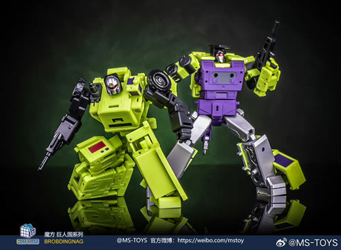 Magic Square MS Toys MS-B39A Crane Hook & MS-B40A Load Long Haul Constructor Devastator Combiner Set B (2 in 1 set)10cm / 4"