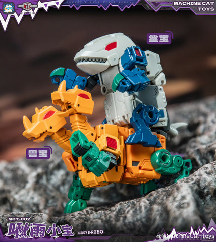 【Pre-Order】 Machinecat-Toys Machine Cat Toys (JiGuangMao Toy) Steel Kiddy Party MCT-C02 Ferocy B-Robo (G1 Abominus Combiner 5 in 1 Set) 17cm / 6.7"