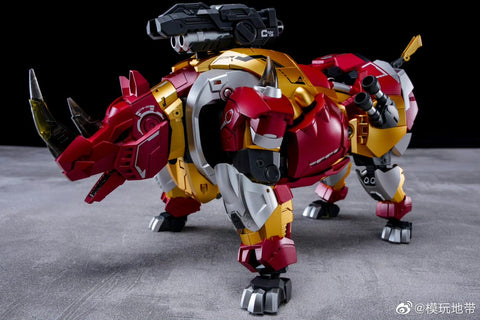 Cang Toys Cang-Toys CT-Chiyou-06 CT06 Hungerhino (Headstrong, Feral Rex) Predaking Combiner 23cm / 9"
