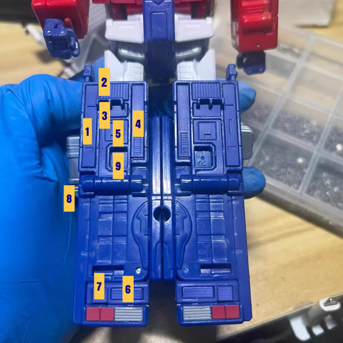 Weekend Workshop / Tim Heada Upgrade Kit / Gap fillers for Studio Series SS86 Optimus Prime Upgrade Kit