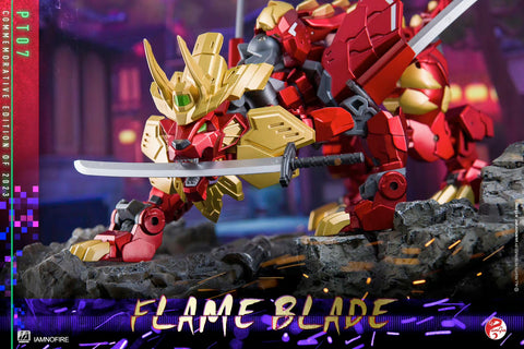 Pangu Toys PT-07 PT07 Flame Blade (Modified Iron Factory EX45, Yoroi Shishimaru Lio Convoy Leo Prime) Red Version 15cm / 5.9"