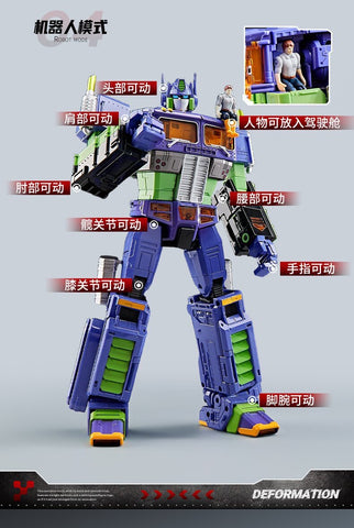 4th Party WJ WEISHUANG MPP10 MPP-10 Commander ( W8036 Oversized MP10 Optimus Prime) EVA Version with Trailer 32cm / 12.6"