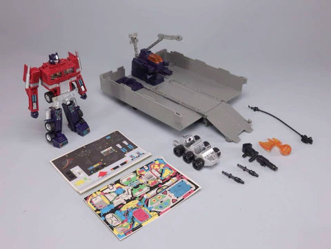4th Party No Brand KC01 KC-01 Optimus Warrior (KO Missing Link C01 G1 Vintage Optimus Prime) Toy Color Version with Trailer 16cm / 6.3"