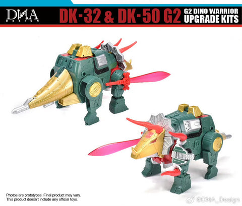 DNA Design DK-32 & DK-50 DK32&DK50 for G2 Dino Warrior (G2 Slag & Snarl) Upgrade Kits