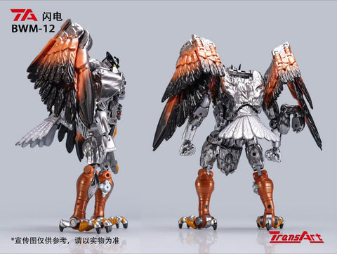 Transart TA BWM-12 BWM12 Wing Wolf Combatant Lightning (BW Beast Wars Maximals Silverbolt) 18.5cm / 7.3"