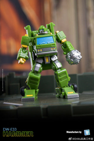 Dr.Wu & Mechanic Studio Extreme Warfare DW-E30M Iron Jack (Wheeljack SG Shattered Glass) / DW-E33 Hammer (Bulkhead)  2 in 1 set 4.5cm
