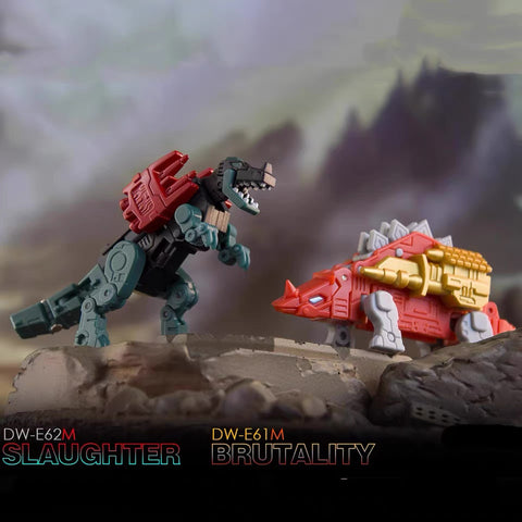 Dr.Wu & Mechanic Studio DW-E61M Brutality & E62M (Slugfest and Overkill, 2 in 1 Mini-Cassette Warriors ) Shattered Glass Version for WFC Siege Soundwave / Blaster Dr Wu