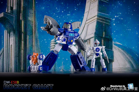 【Pre-Order】Dr.Wu DW-E58B DWE58B Rocket Giant (G1 Omega Supreme / Guardian Robot) Blue Version 9.5cm / 3.8"
