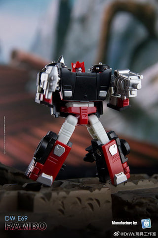 【Incoming】Dr.Wu & Mechanic Studio Extreme Warfare DW-E68 Gangsters (Black Scourge) / DW-E69 Black Rambo (G2 Sideswipe)  2 in 1 set 4.5cm