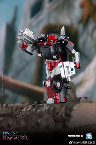 【Incoming】Dr.Wu & Mechanic Studio Extreme Warfare DW-E68 Gangsters (Black Scourge) / DW-E69 Black Rambo (G2 Sideswipe)  2 in 1 set 4.5cm