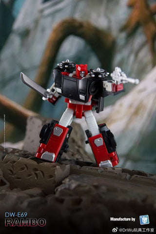 【Incoming】Dr.Wu & Mechanic Studio Extreme Warfare DW-E68 Gangsters (Black Scourge) / DW-E69 Black Rambo (G2 Sideswipe)  2 in 1 set 4.5cm