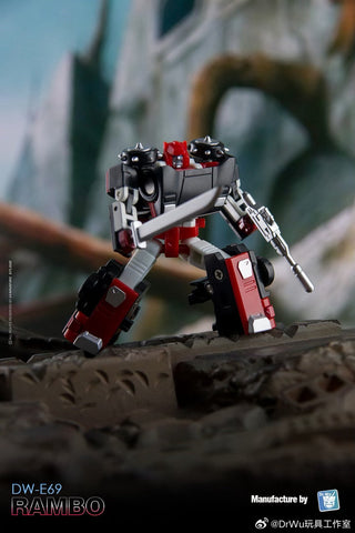 【Incoming】Dr.Wu & Mechanic Studio Extreme Warfare DW-E68 Gangsters (Black Scourge) / DW-E69 Black Rambo (G2 Sideswipe)  2 in 1 set 4.5cm