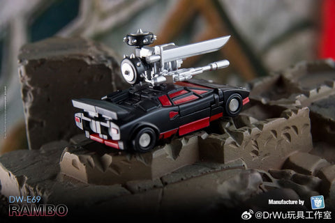 【Incoming】Dr.Wu & Mechanic Studio Extreme Warfare DW-E68 Gangsters (Black Scourge) / DW-E69 Black Rambo (G2 Sideswipe)  2 in 1 set 4.5cm