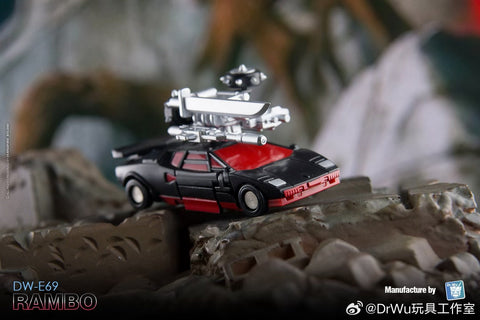 【Incoming】Dr.Wu & Mechanic Studio Extreme Warfare DW-E68 Gangsters (Black Scourge) / DW-E69 Black Rambo (G2 Sideswipe)  2 in 1 set 4.5cm