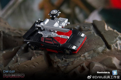 【Incoming】Dr.Wu & Mechanic Studio Extreme Warfare DW-E68 Gangsters (Black Scourge) / DW-E69 Black Rambo (G2 Sideswipe)  2 in 1 set 4.5cm