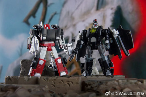 【Incoming】Dr.Wu & Mechanic Studio Extreme Warfare DW-E68 Gangsters (Black Scourge) / DW-E69 Black Rambo (G2 Sideswipe)  2 in 1 set 4.5cm