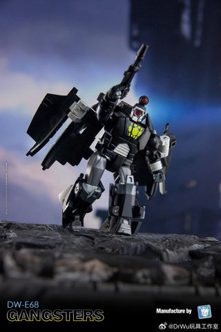 【Incoming】Dr.Wu & Mechanic Studio Extreme Warfare DW-E68 Gangsters (Black Scourge) / DW-E69 Black Rambo (G2 Sideswipe)  2 in 1 set 4.5cm