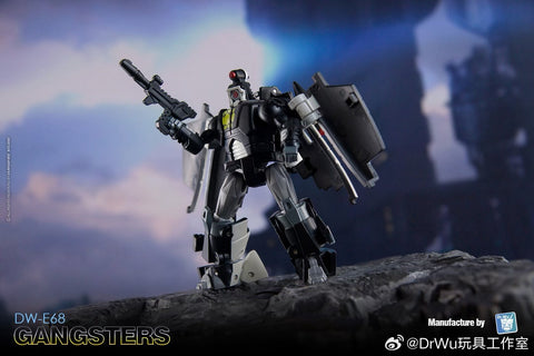 【Incoming】Dr.Wu & Mechanic Studio Extreme Warfare DW-E68 Gangsters (Black Scourge) / DW-E69 Black Rambo (G2 Sideswipe)  2 in 1 set 4.5cm