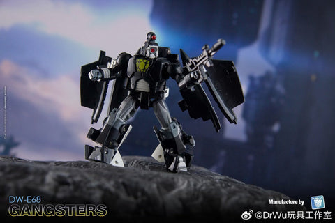 【Incoming】Dr.Wu & Mechanic Studio Extreme Warfare DW-E68 Gangsters (Black Scourge) / DW-E69 Black Rambo (G2 Sideswipe)  2 in 1 set 4.5cm