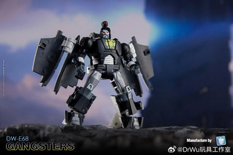 【Incoming】Dr.Wu & Mechanic Studio Extreme Warfare DW-E68 Gangsters (Black Scourge) / DW-E69 Black Rambo (G2 Sideswipe)  2 in 1 set 4.5cm