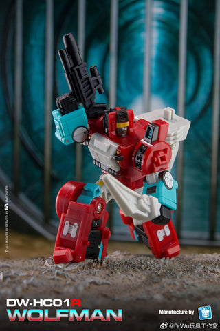 【Pre-Order】Dr.Wu & Mechanic Studio DW-HC01R HC-01R Wolfman (Headmaster Wierdwolf) Red Version 6cm / 2.35"