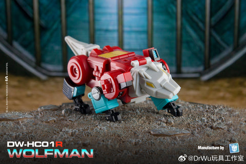 【Pre-Order】Dr.Wu & Mechanic Studio DW-HC01R HC-01R Wolfman (Headmaster Wierdwolf) Red Version 6cm / 2.35"