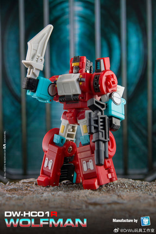 【Pre-Order】Dr.Wu & Mechanic Studio DW-HC01R HC-01R Wolfman (Headmaster Wierdwolf) Red Version 6cm / 2.35"