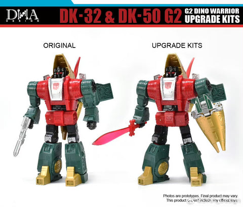 DNA Design DK-32 & DK-50 DK32&DK50 for G2 Dino Warrior (G2 Slag & Snarl) Upgrade Kits