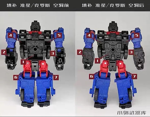 Go Better Studio GX-04R / GX-04W / GX-04C / GX-04AT Gap Fillers for WFC Siege Ironhide / Ratchet / Crosshairs / Legacy Autotrooper Upgrade Kit