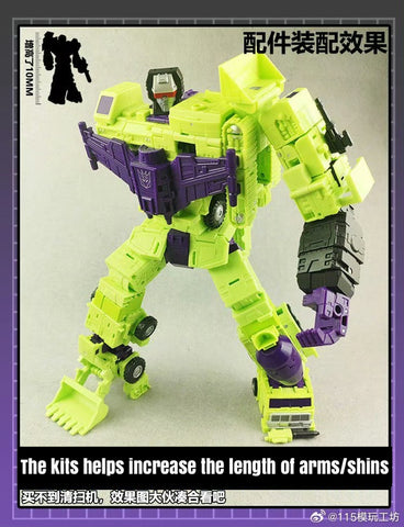 115 Workshop YYW-58 YYW58 Upgrade Kit for Studio Series SS86 Devastator Combiner Upgrade Kit