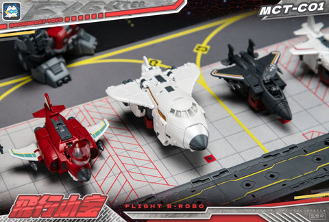 【Pre-Order】 Machinecat-Toys (JiGuangMao Toy) Steel Kiddy Party MCT-C01 Flight B-Robo (JGM-SKP04 Mini-Brave / G1 Superion Combiner 5 in 1 Set) 17cm / 6.7"