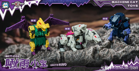 【Pre-Order】 Machinecat-Toys Machine Cat Toys (JiGuangMao Toy) Steel Kiddy Party MCT-C02 Ferocy B-Robo (G1 Abominus Combiner 5 in 1 Set) 17cm / 6.7"