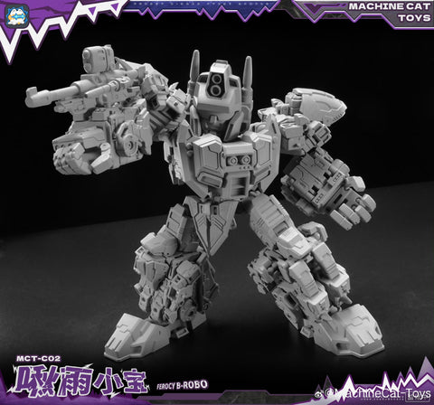 【Pre-Order】 Machinecat-Toys Machine Cat Toys (JiGuangMao Toy) Steel Kiddy Party MCT-C02 Ferocy B-Robo (G1 Abominus Combiner 5 in 1 Set) 17cm / 6.7"
