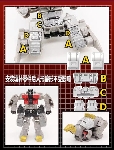 115 Workshop YYW-40 YYW40 YYW-42 YYW42 Upgrade Kit for Legacy Evolution Dinobots Sludge & Volcanicus Upgrade Kit