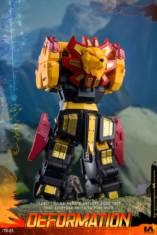 4th Party No Brand NB TV01  TV-01 Deformation Lion (Razorclaw, Predaking Combiner) 13.5cm / 5.3"