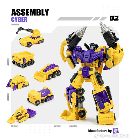 【Pre-Order】Dr.Wu DW-ES03Y / ES04Y / ES05Y / ES06Y / ES07Y / ES08Y Extreme Squad Assembly Cyber (IDW Civil War Devastator) Whole Combiner 6 in 1 pack