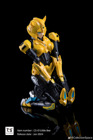 Collection Space CS-01 CS01 Transformable Bishoujo Little Bee (Bumblebee Mecha Girl) 17.5cm / 6.9"