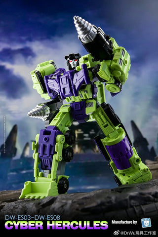 【Pre-Order】Dr.Wu DW-ES03 / ES04 Cyber Mixer Truck / Cyber Excavator (Mixmaster / Scavenger) Devastator Combiner 2 in 1 Set