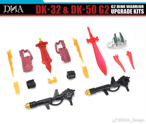 DNA Design DK-32 & DK-50 DK32&DK50 for G2 Dino Warrior (G2 Slag & Snarl) Upgrade Kits