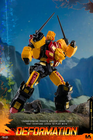 4th Party No Brand NB TV01  TV-01 Deformation Lion (Razorclaw, Predaking Combiner) 13.5cm / 5.3"