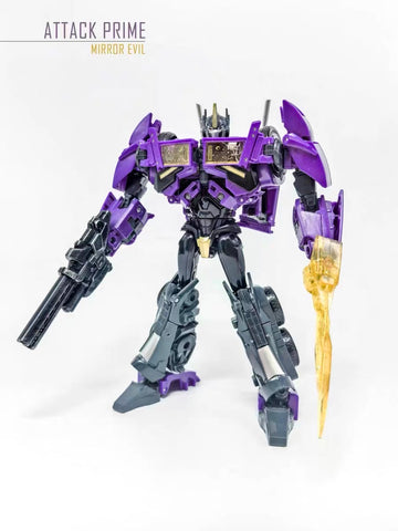 【Pre-Order】APC Toys APC-001SG APC001SG 2.0 Version Attack Prime Mirror Evil ( 1:1 TFP Optimus Prime Voyage Class ) Purple / Shattered Glass Version 17cm / 6.7"