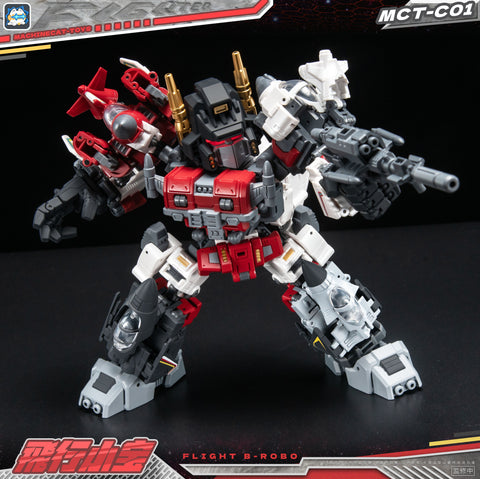 【Pre-Order】 Machinecat-Toys (JiGuangMao Toy) Steel Kiddy Party MCT-C01 Flight B-Robo (JGM-SKP04 Mini-Brave / G1 Superion Combiner 5 in 1 Set) 17cm / 6.7"