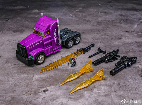 【Pre-Order】APC Toys APC-001SG APC001SG 2.0 Version Attack Prime Mirror Evil ( 1:1 TFP Optimus Prime Voyage Class ) Purple / Shattered Glass Version 17cm / 6.7"