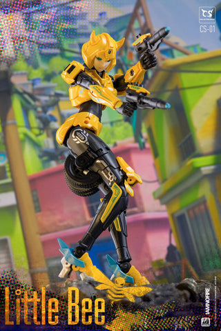 Collection Space CS-01 CS01 Transformable Bishoujo Little Bee (Bumblebee Mecha Girl) 17.5cm / 6.9"