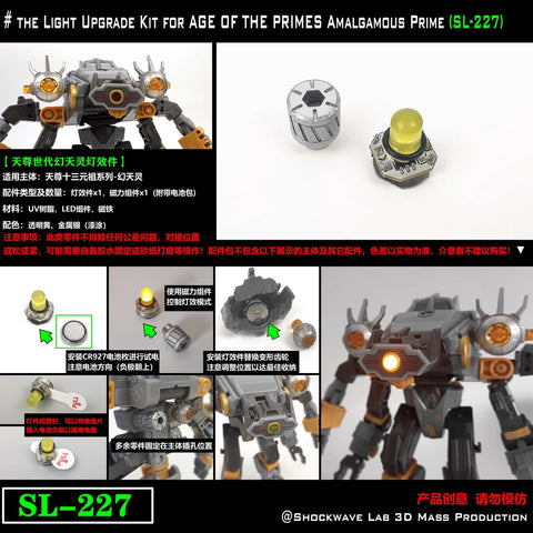 Shockwave Lab SL-227 SL227 Head Light for Age of The Primes AOTP Amalgamous Prime Upgrade Kit (Copy)