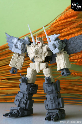 Jiu Jiu Studio QQT-02 QQT02 Rhino / Bison Pack (Headstrong & Tantrum Predaking Combiner) 2 in 1 set  9.5cm / 3.75"